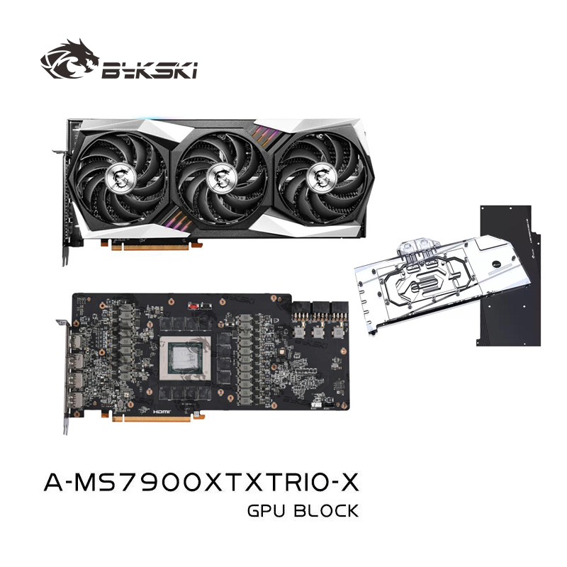 Amd Vga Rx 7900 Xtx - Водяной блок Bykski A-MS7900XTXTRIO-X для MSI