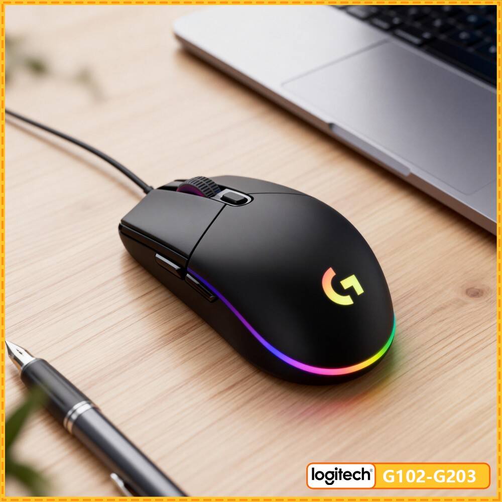 Logitech Mouse G203 - Игровая мышь Logitech G203, 8000 DPI,