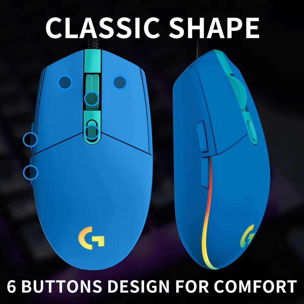 Игровая проводная мышь Logitec – обзор и цена Logitech Mouse G203