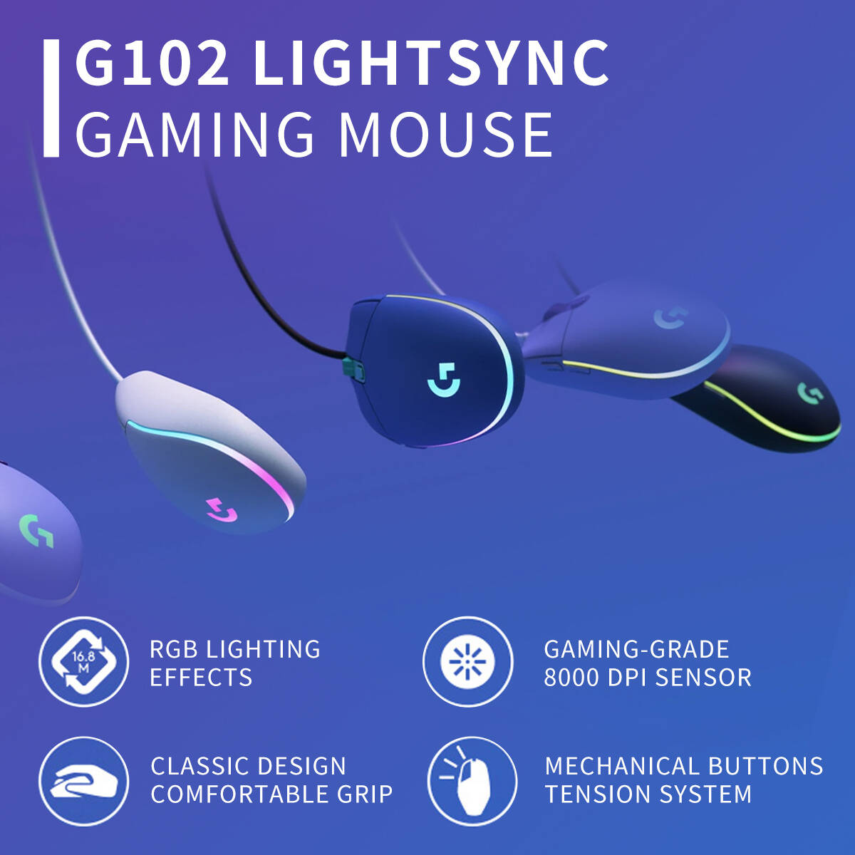 Игровая мышь Logitech G203 RGB – обзор и цена Logitech Mouse G203